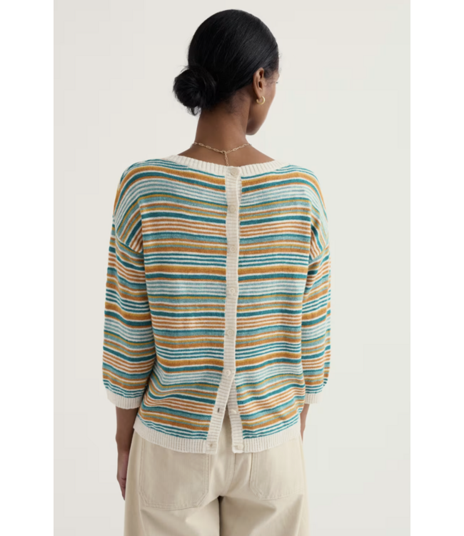 SEASALT CORNWALL •• Knavock Striped Jumper | Dittany Amber Multi