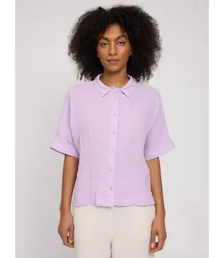 MAZINE •• Short sleeve linen shirt | Bright Lavender