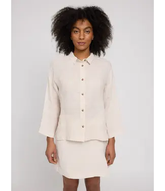 MAZINE •• 3/4 Sleeve Linen Shirt | Moon