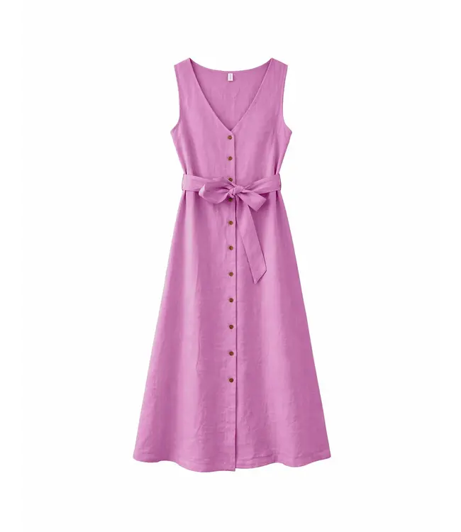 MAZINE •• Sleeveless linen maxi dress | violet Pink