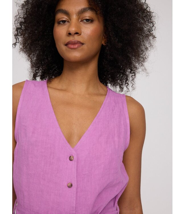 MAZINE •• Sleeveless linen maxi dress | violet Pink