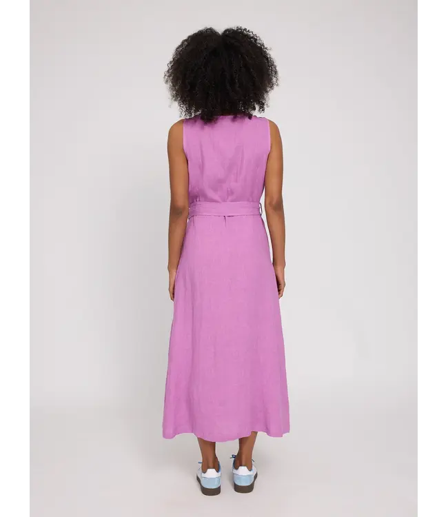 MAZINE •• Sleeveless linen maxi dress | violet Pink
