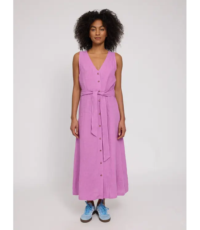 MAZINE •• Sleeveless linen maxi dress | violet Pink