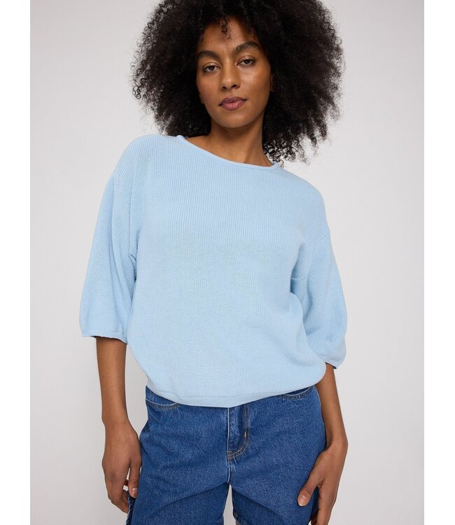 MAZINE •• Half sleeve Knit Jumper | Dream Blue