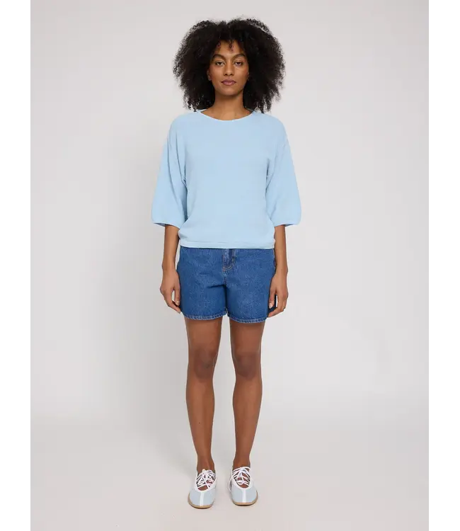 MAZINE •• Half sleeve Knit Jumper | Dream Blue