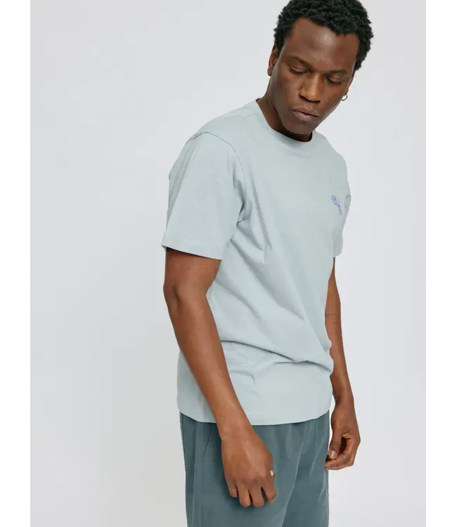 MAZINE •• Chest Print T-shirt | Ice Blue