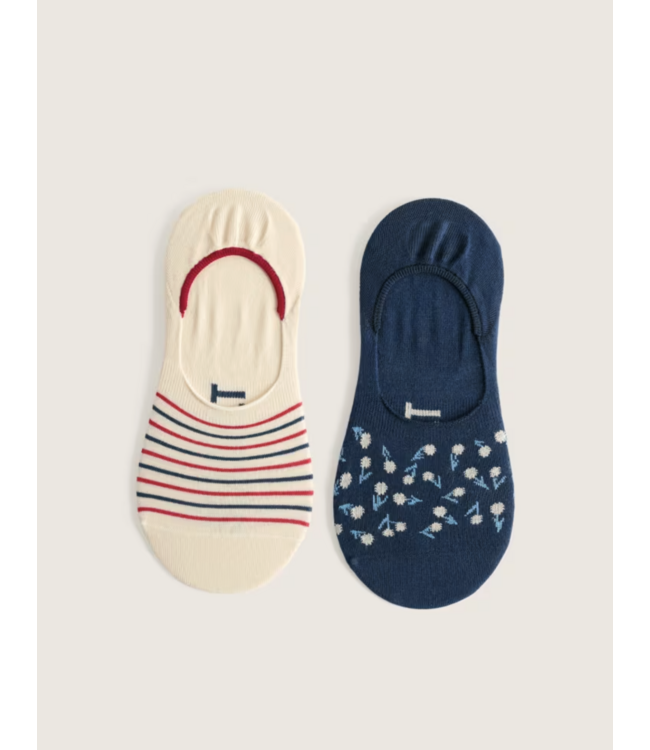 SEASALT CORNWALL •• Everyday Liner Socks | Wild Cherry Mix ~ pack of 2