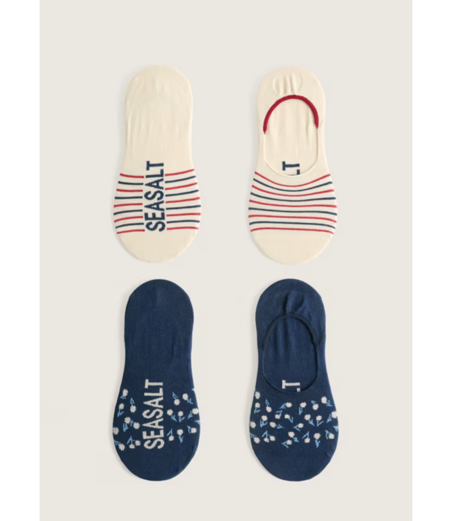 SEASALT CORNWALL •• Everyday Liner Socks | Wild Cherry Mix ~ pack of 2