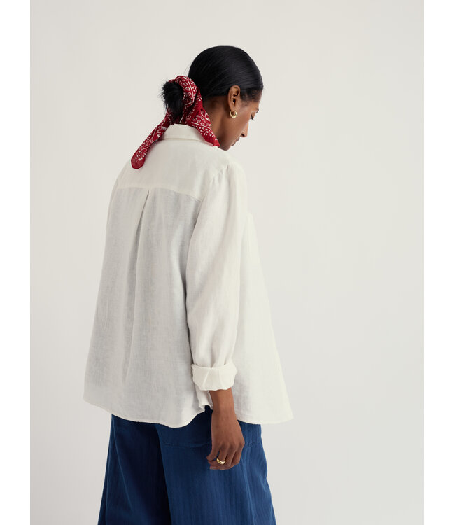 SEASALT CORNWALL ••. Linnen blouse Hazel Brand | Chalk