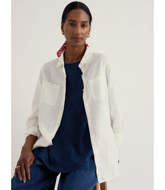 SEASALT CORNWALL ••. Linnen blouse Hazel Brand | Chalk