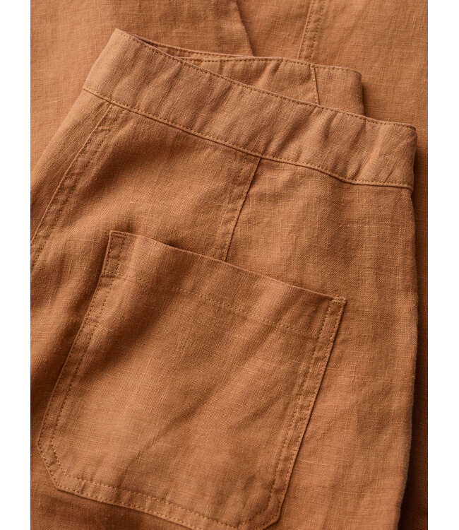 SEASALT CORNWALL •• Linnen Cropped broek Salting | Basket