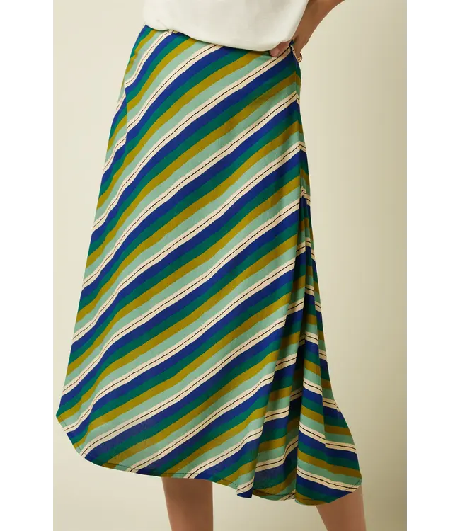 KING LOUIE •• Juno Midi Skirt Cliff | Mazarine