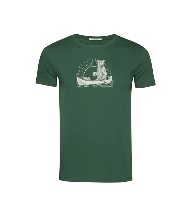GREENBOMB •• T-shirt Bear Canoe Guide | Bottle Green