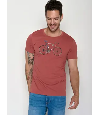 GREENBOMB •• T-shirt Bike Jacques Guide | Sunset Red