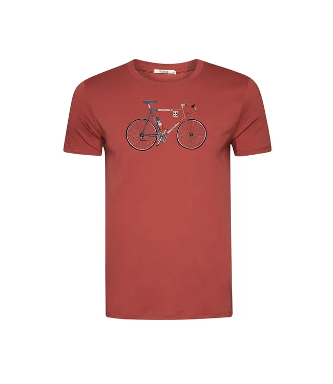 GREENBOMB •• T-shirt Bike Jacques Guide | Sunset Red