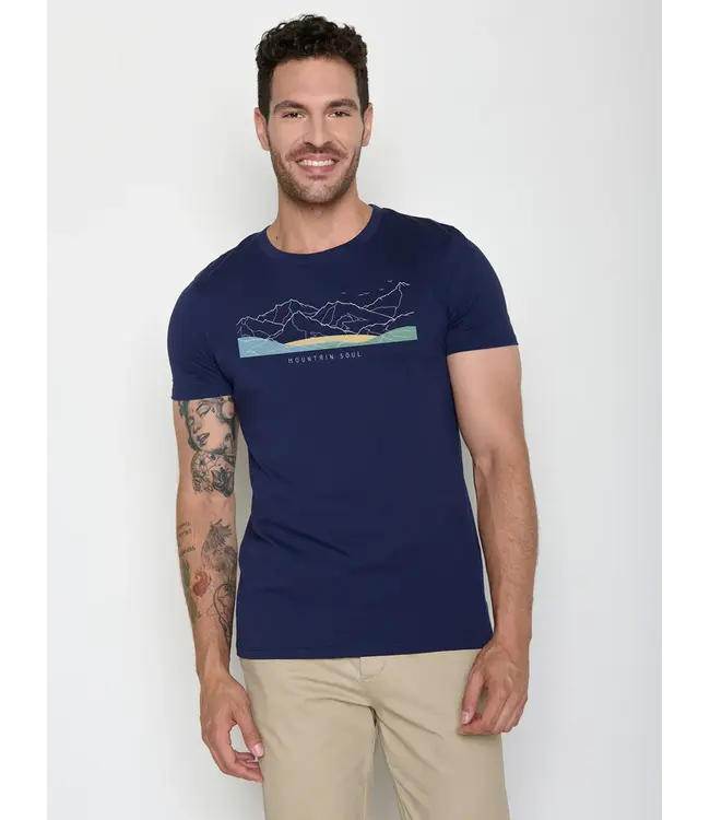 GREENBOMB •• T-shirt Mountain Soul Guide | Navy