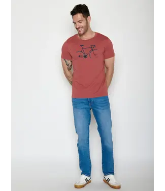 GREENBOMB •• T-shirt Bike Crop Guide | Sunset Red