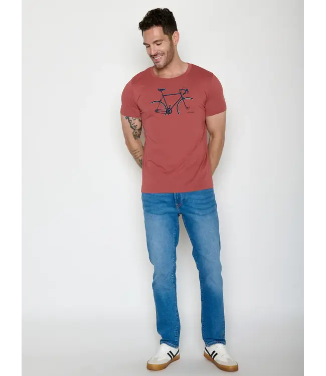 GREENBOMB •• T-shirt Bike Crop Guide | Sunset Red