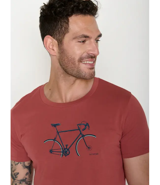 GREENBOMB •• T-shirt Bike Crop Guide | Sunset Red