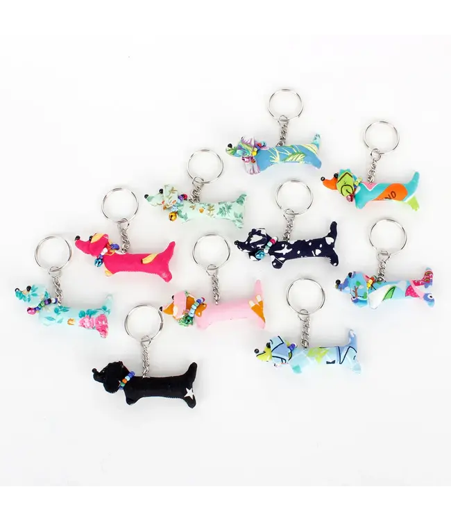 SJAAL MET VERHAAL  •• Sleutelhanger Teckel | in 2 formaten