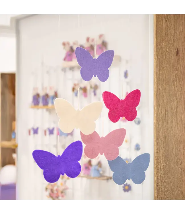 SJAAL MET VERHAAL  •• Hanger Vlinder Violettinten | in 2 formaten