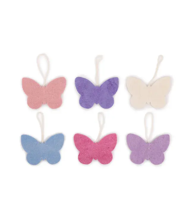 SJAAL MET VERHAAL  •• Hanger Vlinder Violettinten | in 2 formaten