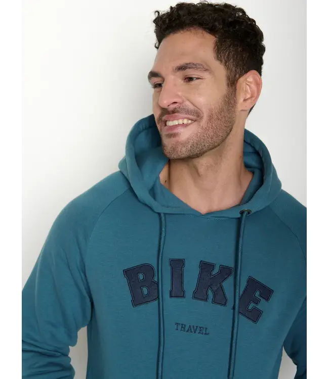 GREENBOMB •• Hoodie Trek Bike Travel | Tidal Blue