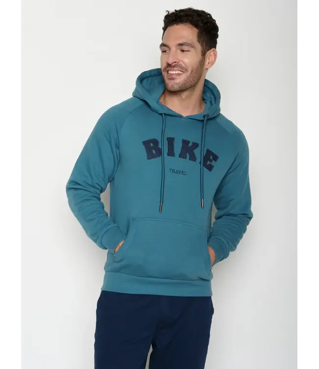 GREENBOMB •• Hoodie Trek Bike Travel | Tidal Blue