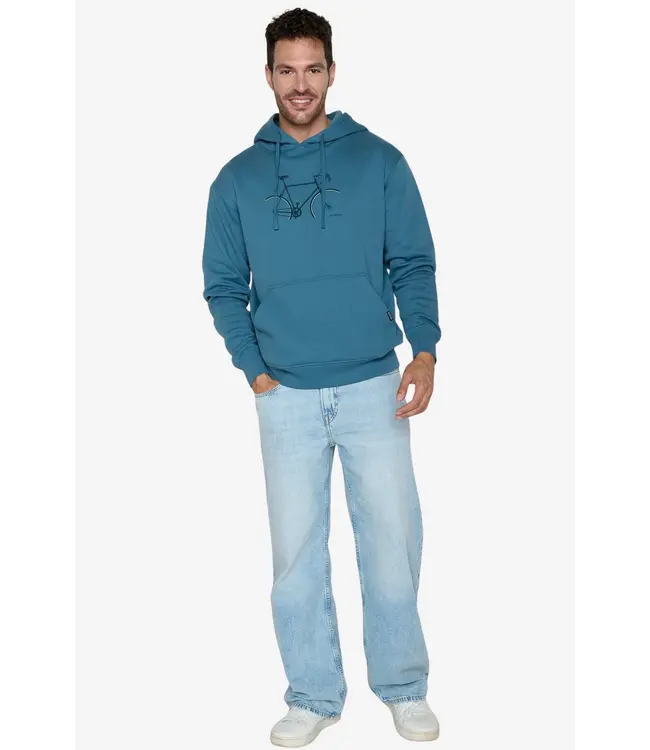 GREENBOMB •• Hoodie Joy Bike Crop  | Tidal Blue