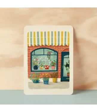 Illu-ster •• Ansichtkaart | Le fleuriste