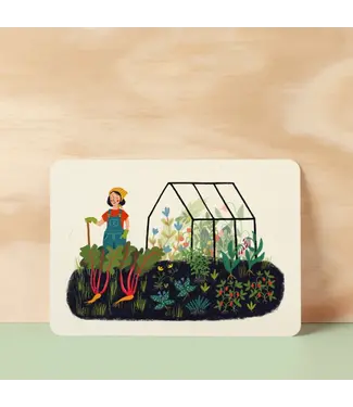 Illu-ster •• Ansichtkaart | The happy gardener