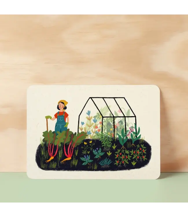 Illu-ster •• Ansichtkaart | The happy gardener