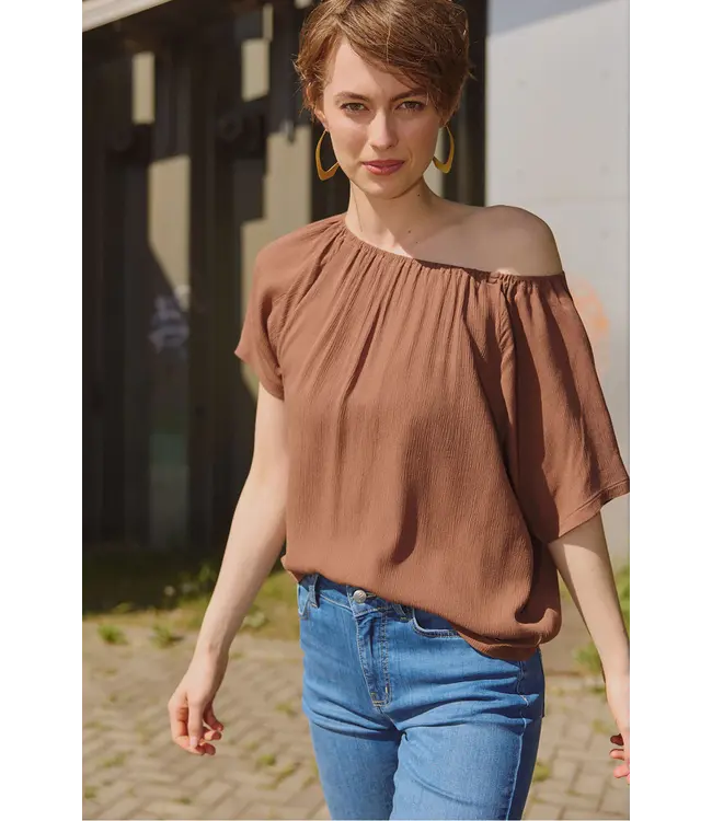 Tranquillo •• EcoVero™ Blouse RUUTH | Chocolate