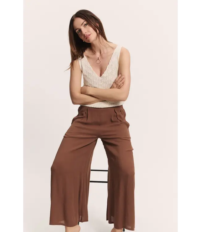 Tranquillo •• EcoVero™ Broek PAULAA | Chocolate