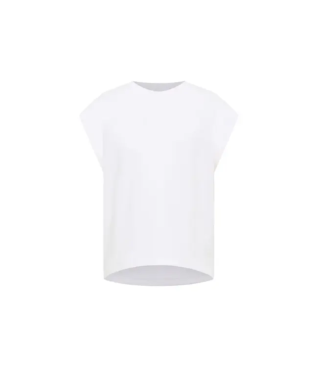 LANIUS •• Short sleeve sweatshirt GOTS | White