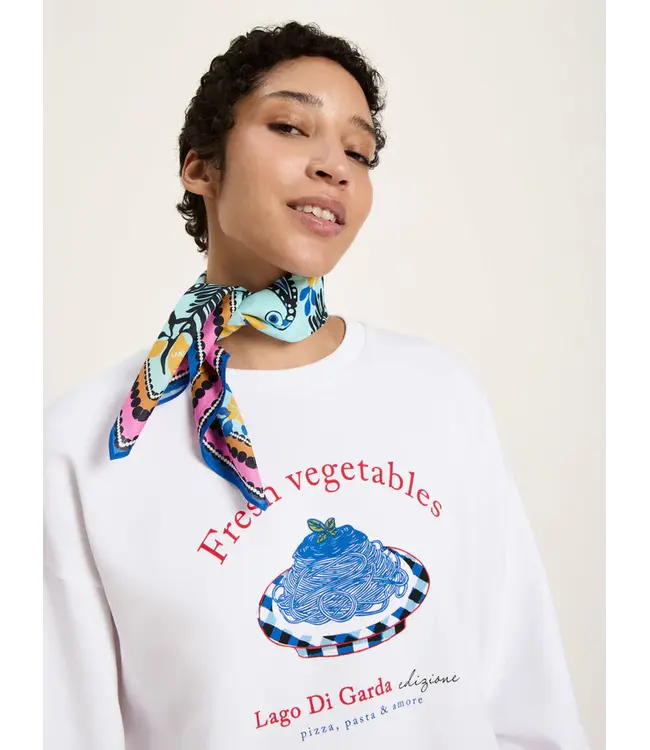 LANIUS •• Sjaal GOTS uit biologisch katoen | Print Paisley Mint