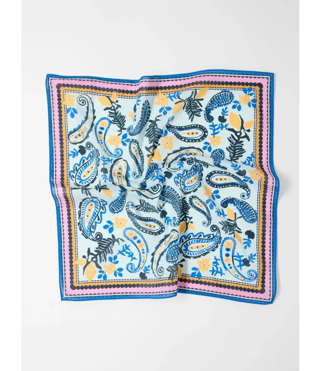 LANIUS •• Sjaal GOTS uit biologisch katoen | Print Paisley Mint