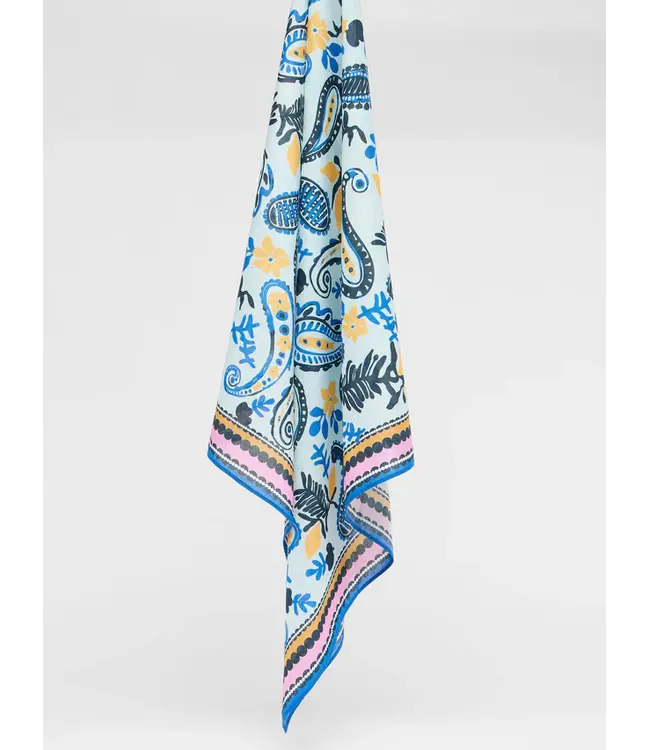 LANIUS •• Sjaal GOTS uit biologisch katoen | Print Paisley Mint