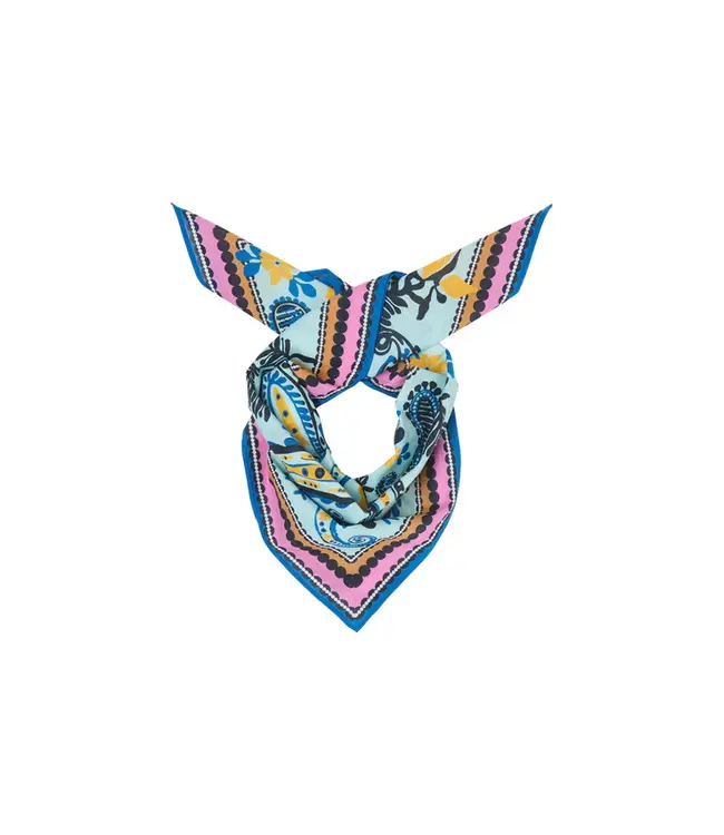 LANIUS •• Sjaal GOTS uit biologisch katoen | Print Paisley Mint