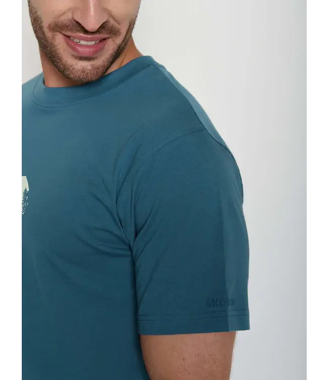 GREENBOMB •• T-shirt Nature Clouds Ride Fusion | Tidal Blue