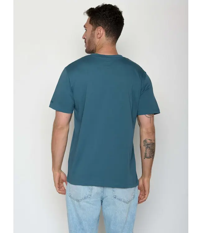 GREENBOMB •• T-shirt Nature Clouds Ride Fusion | Tidal Blue