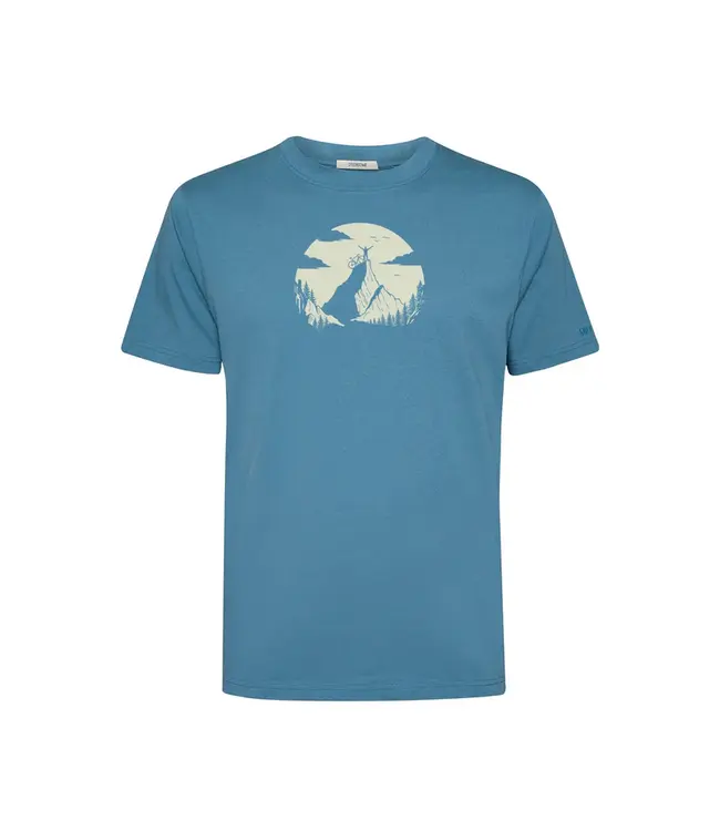GREENBOMB •• T-shirt Nature Clouds Ride Fusion | Tidal Blue