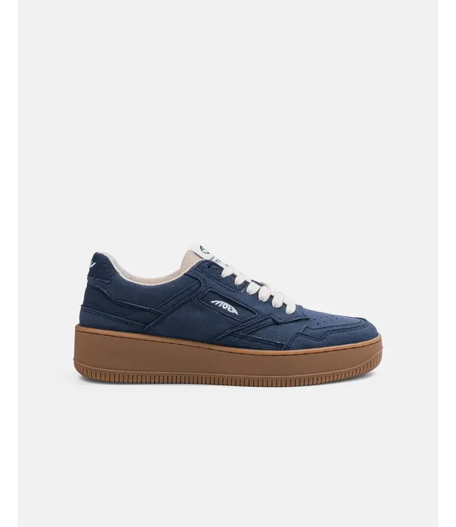 MoEa •• Origin Full Blue Suede Sneaker Mushroom