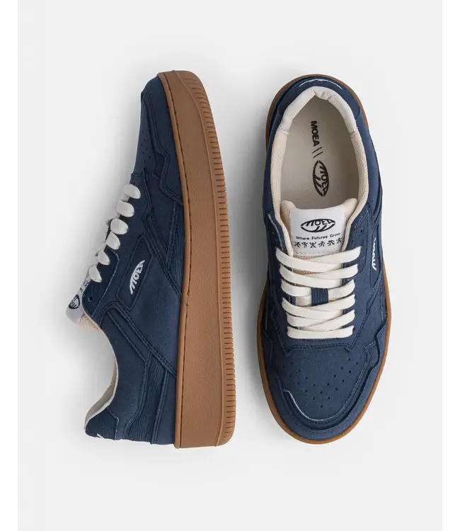 MoEa •• Origin Full Blue Suede Sneaker Mushroom