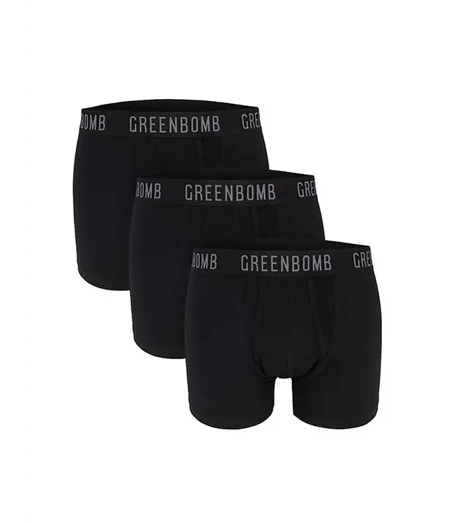 GREENBOMB •• Boxershort Basic Trunk | Black 3 stuks