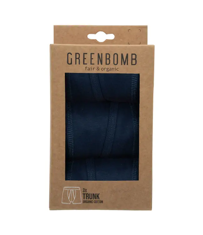 GREENBOMB •• Boxershort Basic Trunk | Navy 3 stuks