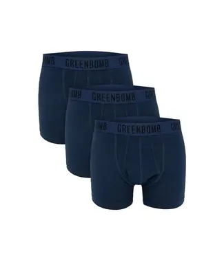 GREENBOMB •• Boxershort Basic Trunk | Navy 3 stuks