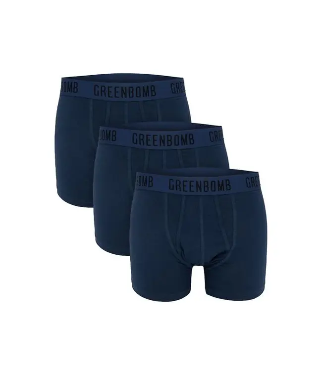 GREENBOMB •• Boxershort Basic Trunk | Navy 3 stuks