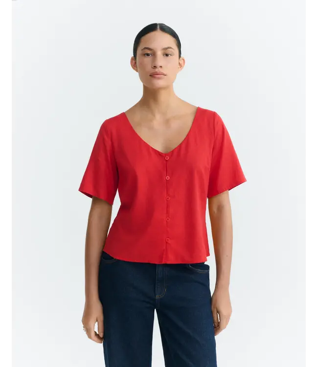THINKING MU •• Leia Hemp Blouse | Clavel