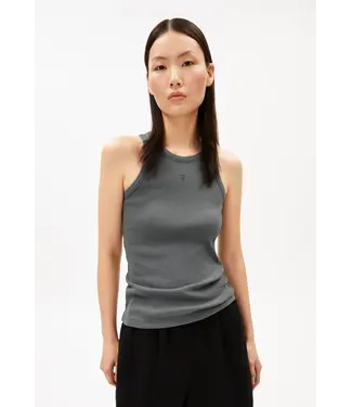 ARMEDANGELS •• GMT DYE RIB TOP | Space Steel